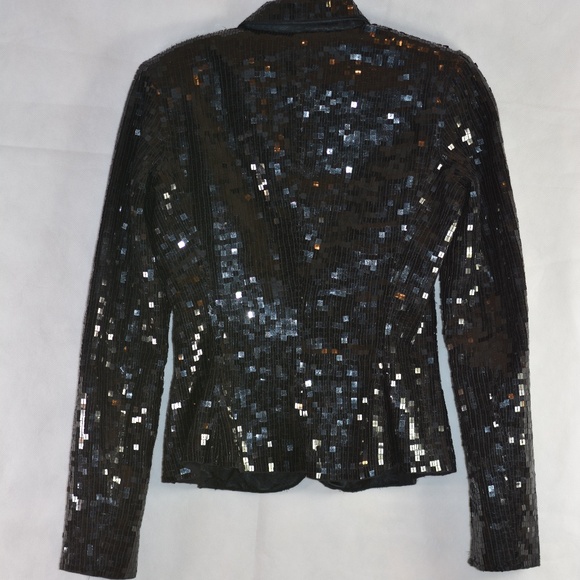 guess Black Sequin Jacket SZ S/P - Picture 7 of 9